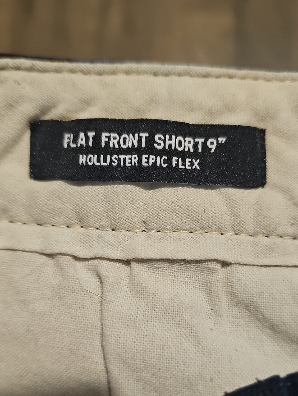 Hollister Men's Navy Flat-Front Chino Shorts Waist 30 Flex Summer Casual - Picture 3 of 5